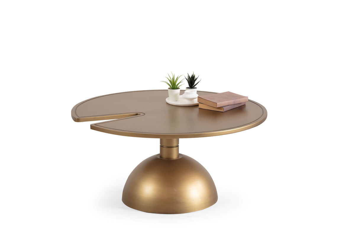 873 Gold 2pc Coffee Table Set