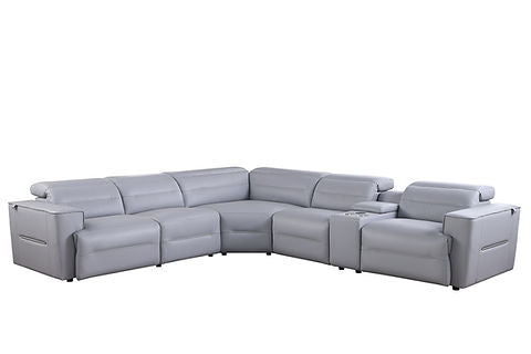 Nexus Light Blue POWER Reclining Sectional MI-1260