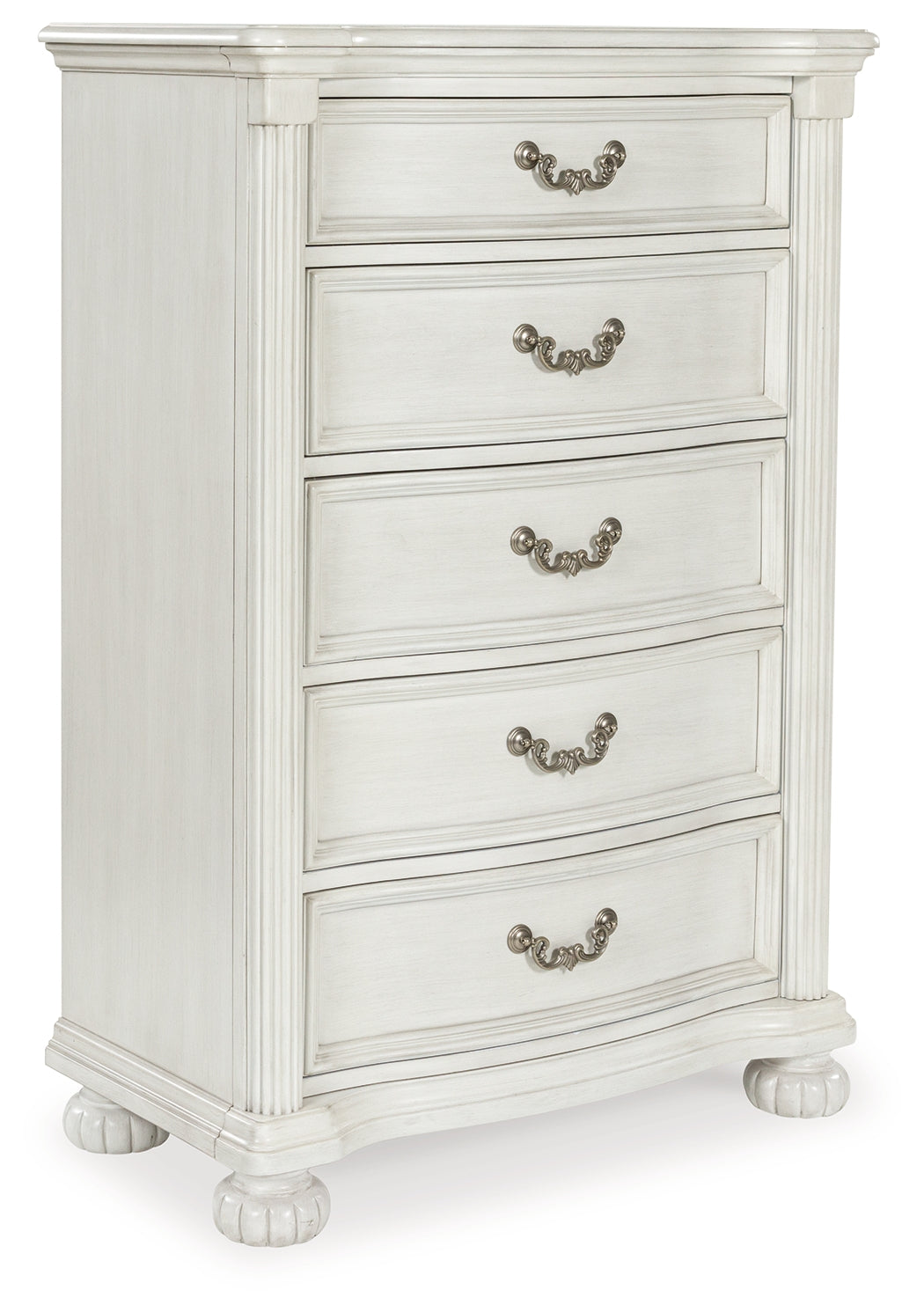 Montelaine Antique White Upholstered Panel Bedroom Set B795