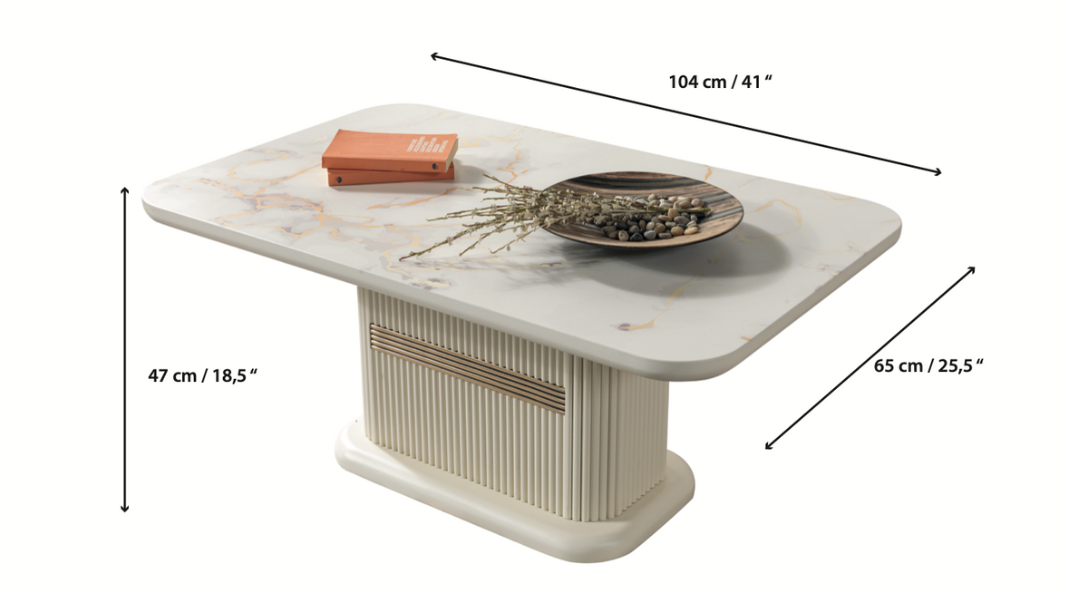 Santana Ivory Coffee Table