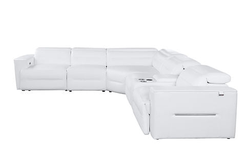 Nexus White POWER Reclining Sectional MI-1260
