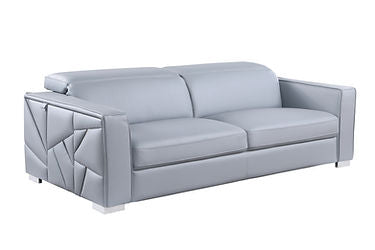 Astra Light Blue Italian Leather Sofa and Loveseat MI-1240