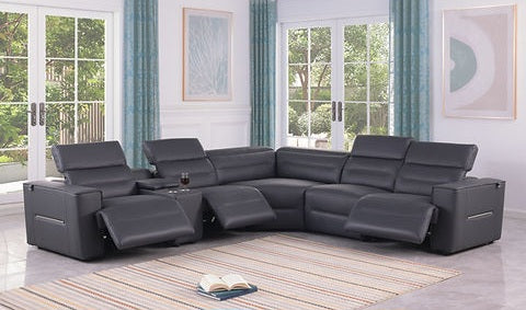 Nexus Dark Navy POWER Reclining Sectional MI-1260