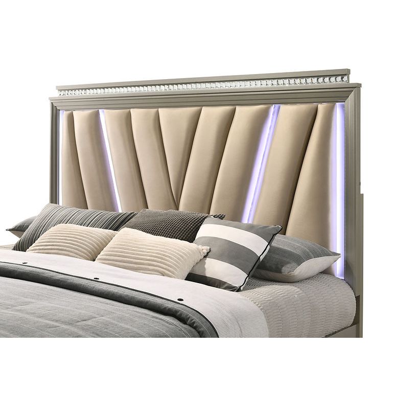 Freya Champagne Platform Bedroom Set B6600