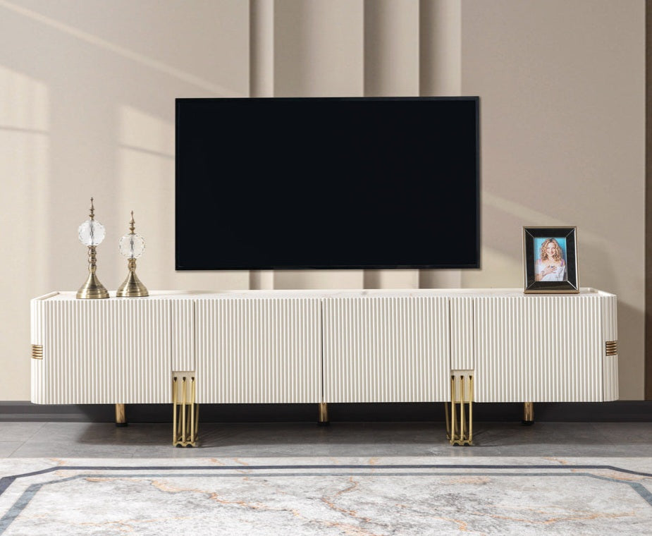 Santana Ivory 79" Tv Stand