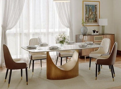 79" Lexi Glossy White Table (Sintered Stone)