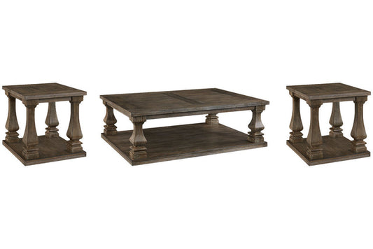 Johnelle Gray Coffee Table and 2 End Tables T776