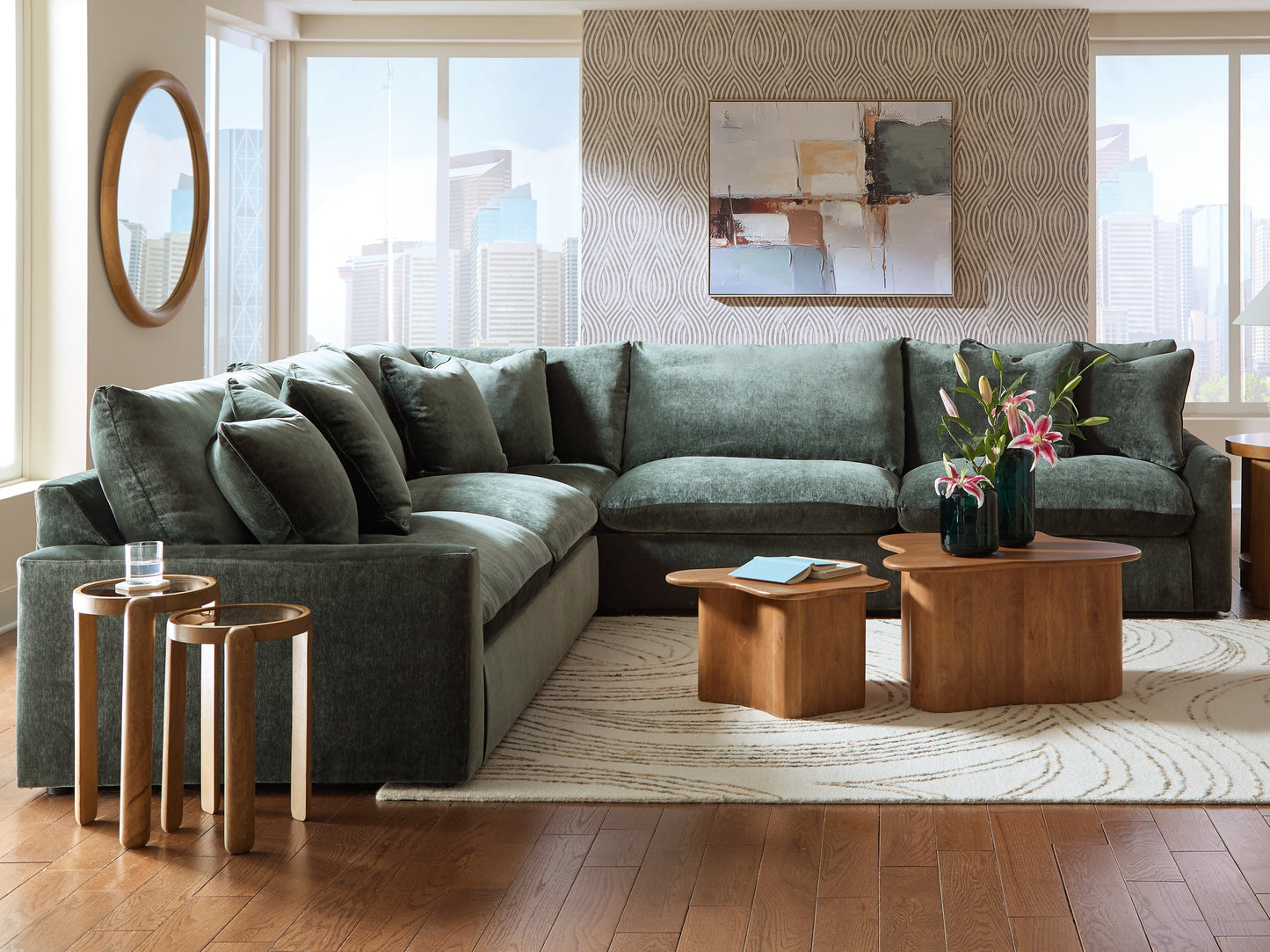Carriage View Jade 3pc Sectional 78001