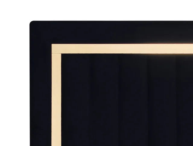 HH880 Black Twin Panel bed