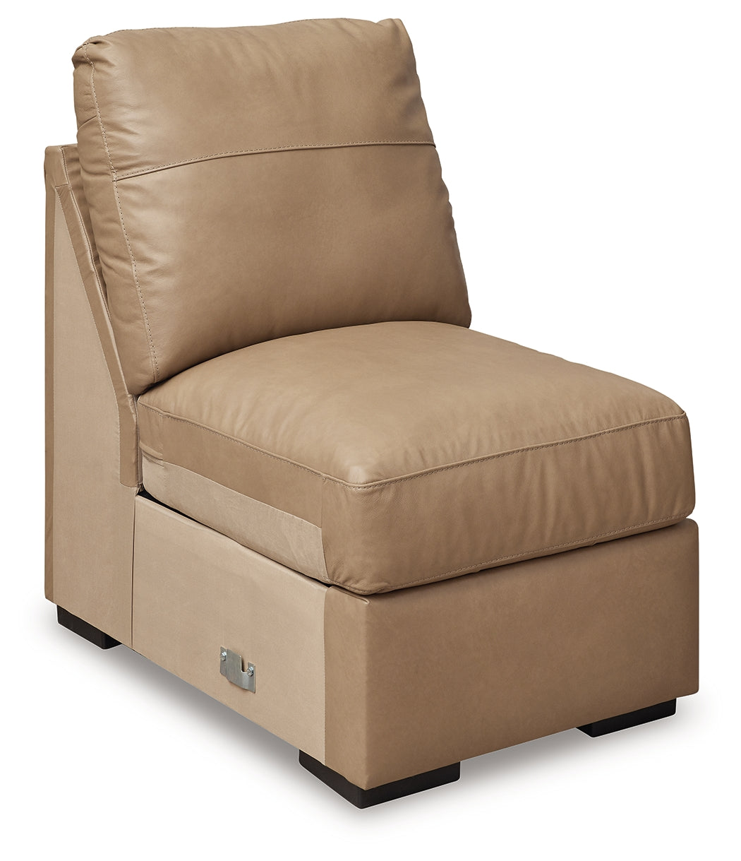 Bandon Toffee Leather 3pc RAF Sectional 38006