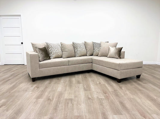 Hollywood Beige Fabric  Sectional 110