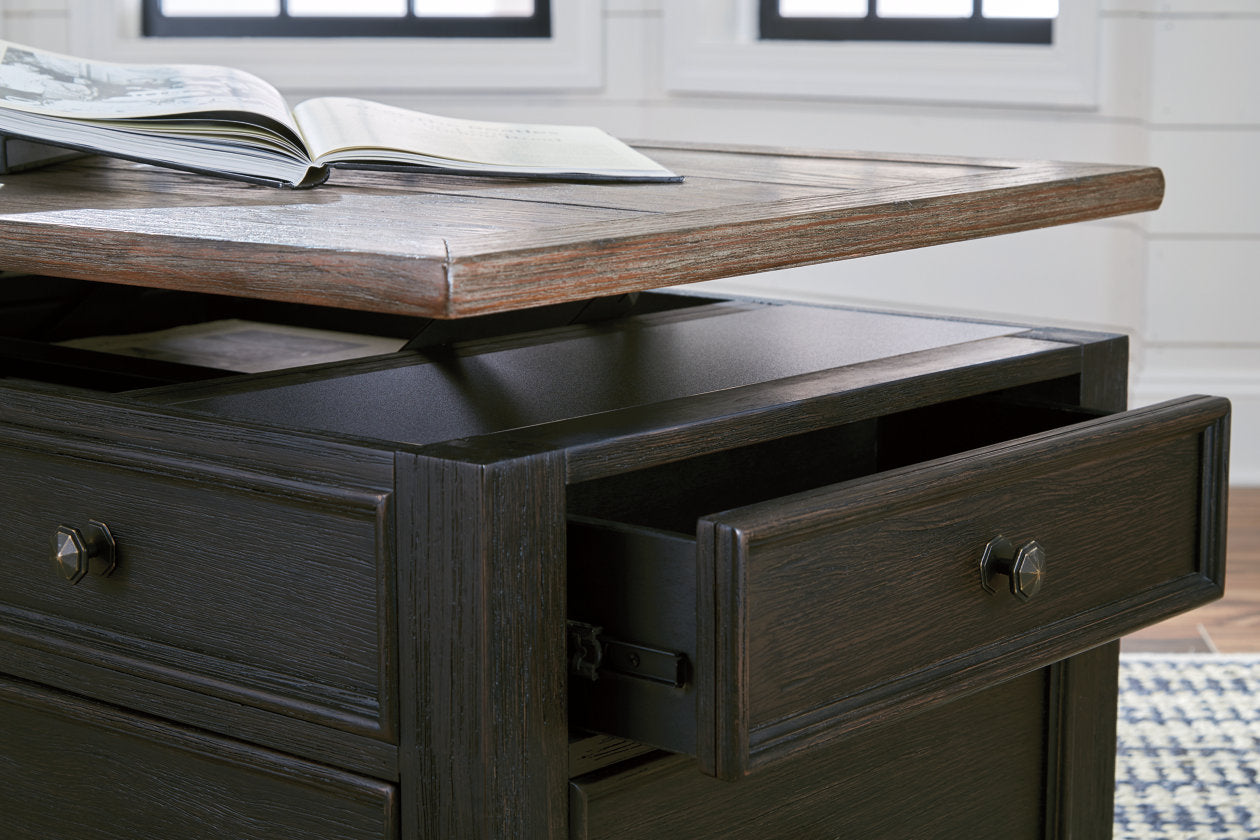 Tyler Creek Grayish Brown/Black Coffee Table and 2 End Tables T736
