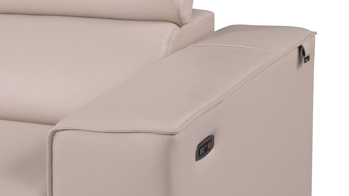 Picasso Beige 3-POWER  Leather Match 7pc Sectional  MI631