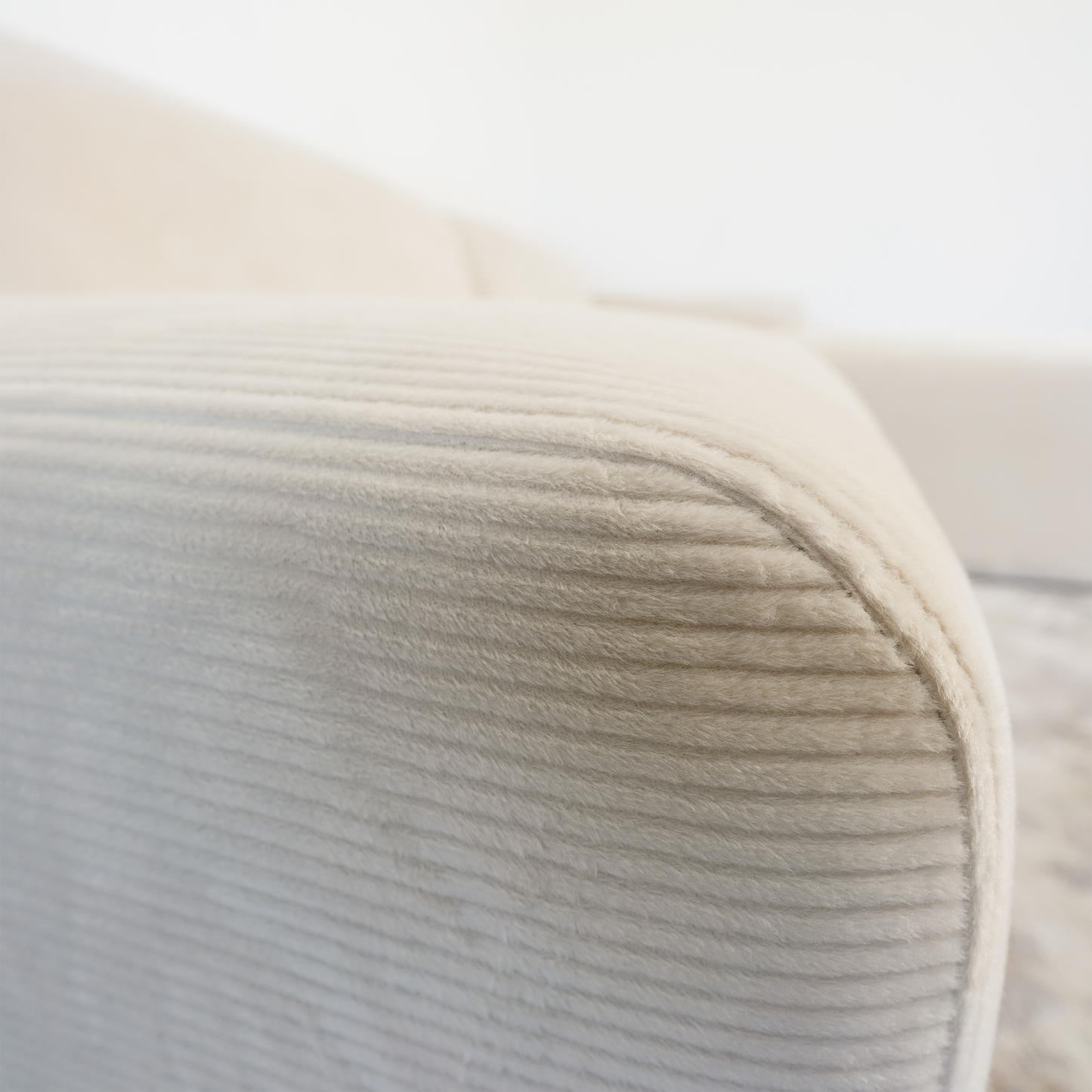 Mar Cream RAF Sectional Corduroy Sofa