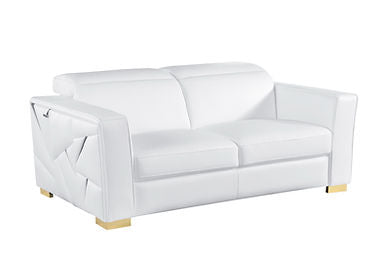 Astra White Italian Leather Sofa and Loveseat MI-1240