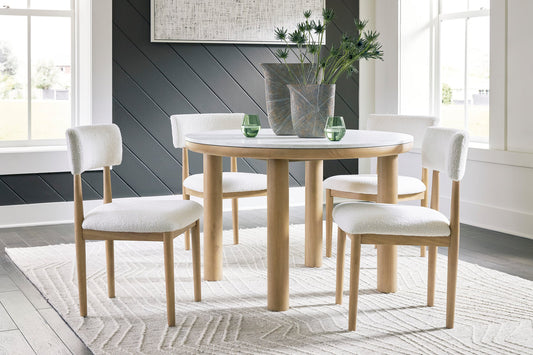 Sawdyn Light Brown 5pc Dining Set D427