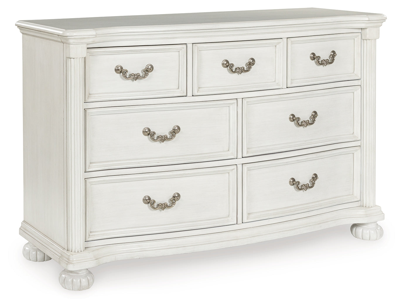 Montelaine Antique White Upholstered Panel Bedroom Set B795
