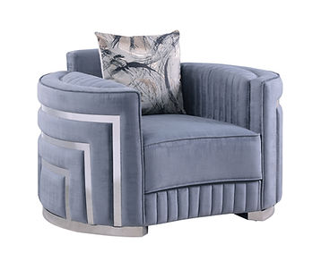 Minerva Grey Velvet Sofa and Loveseat S3300