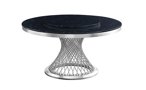 Unico Black/Chrome Dining Table  D605