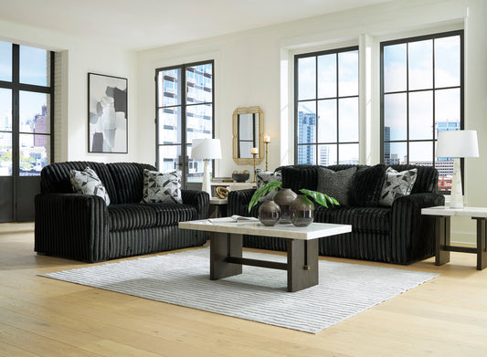Midnight-Madness Onyx Sofa and Loveseat 98103