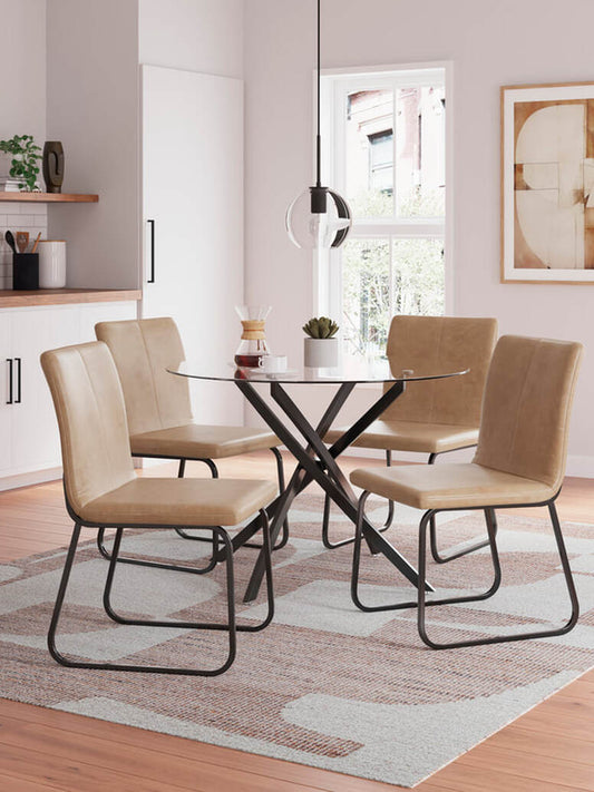 Nexus Black/Toast 5pc Dining Set D446