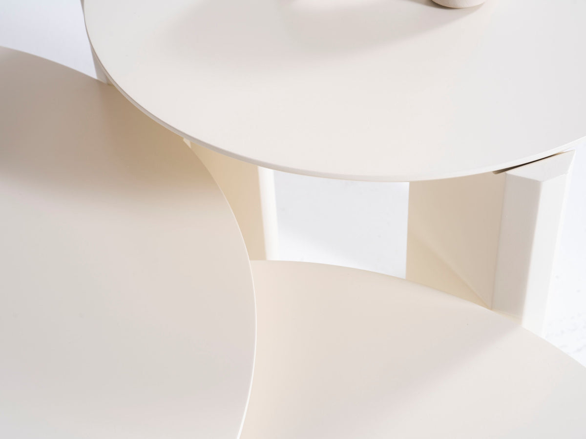 720 Cream 3pc Coffee Table Set