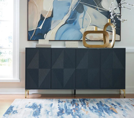 Loirwick Dark Blue Accent Cabinet A4000677