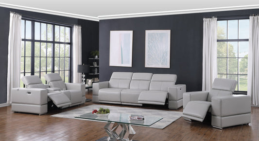 Franco Light Blue POWER Reclining Living Room Set MI-1123