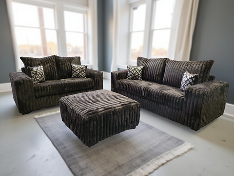 Texan Brown Corduroy OVERSIZED Living Room Set  S320