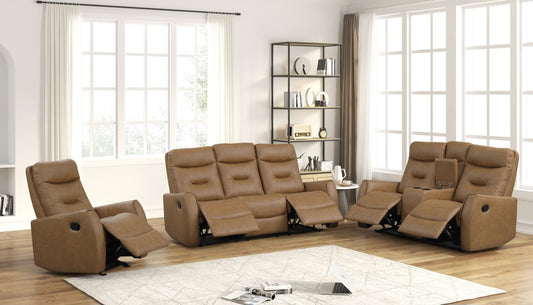 Tiger Saddle  3pc Reclining Set
