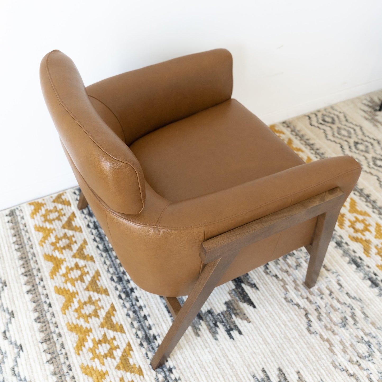 Kayson Tan Genuine Leather Lounge Chair