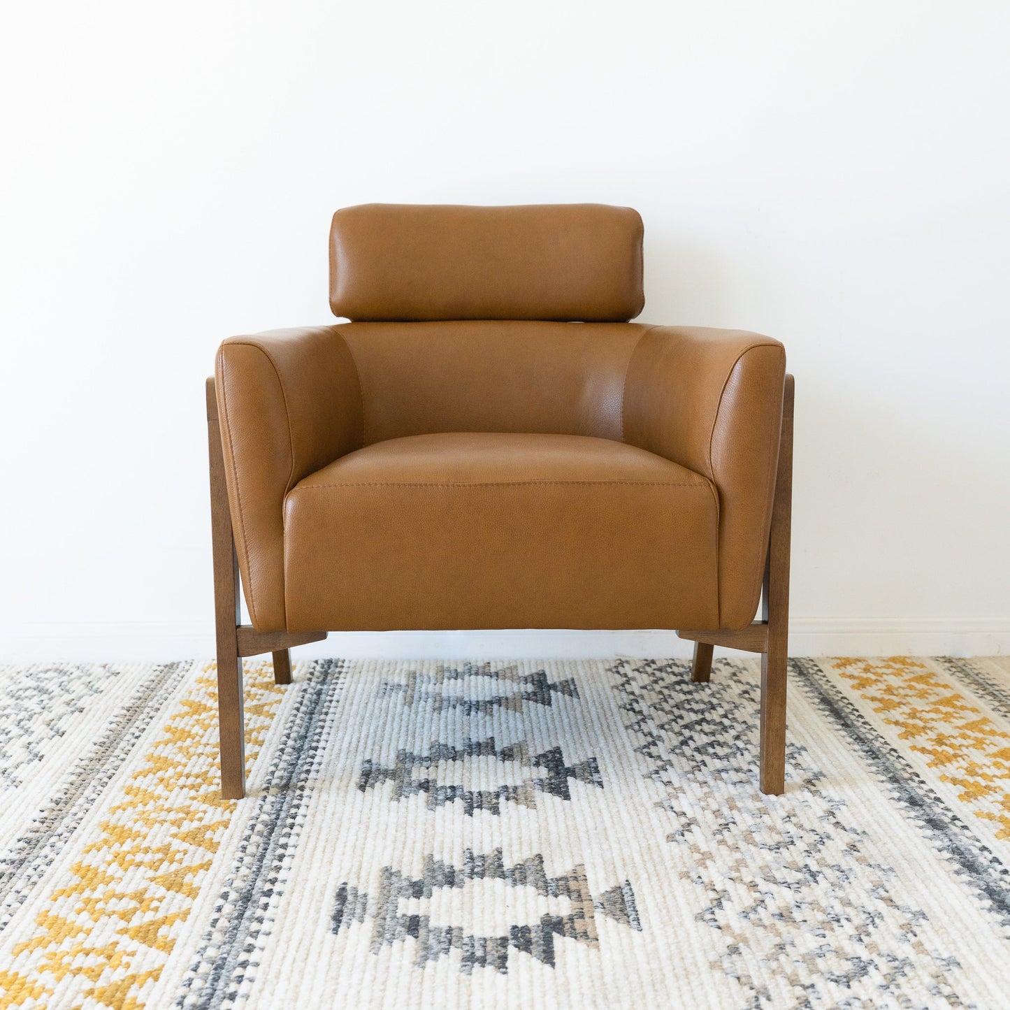 Kayson Tan Genuine Leather Lounge Chair