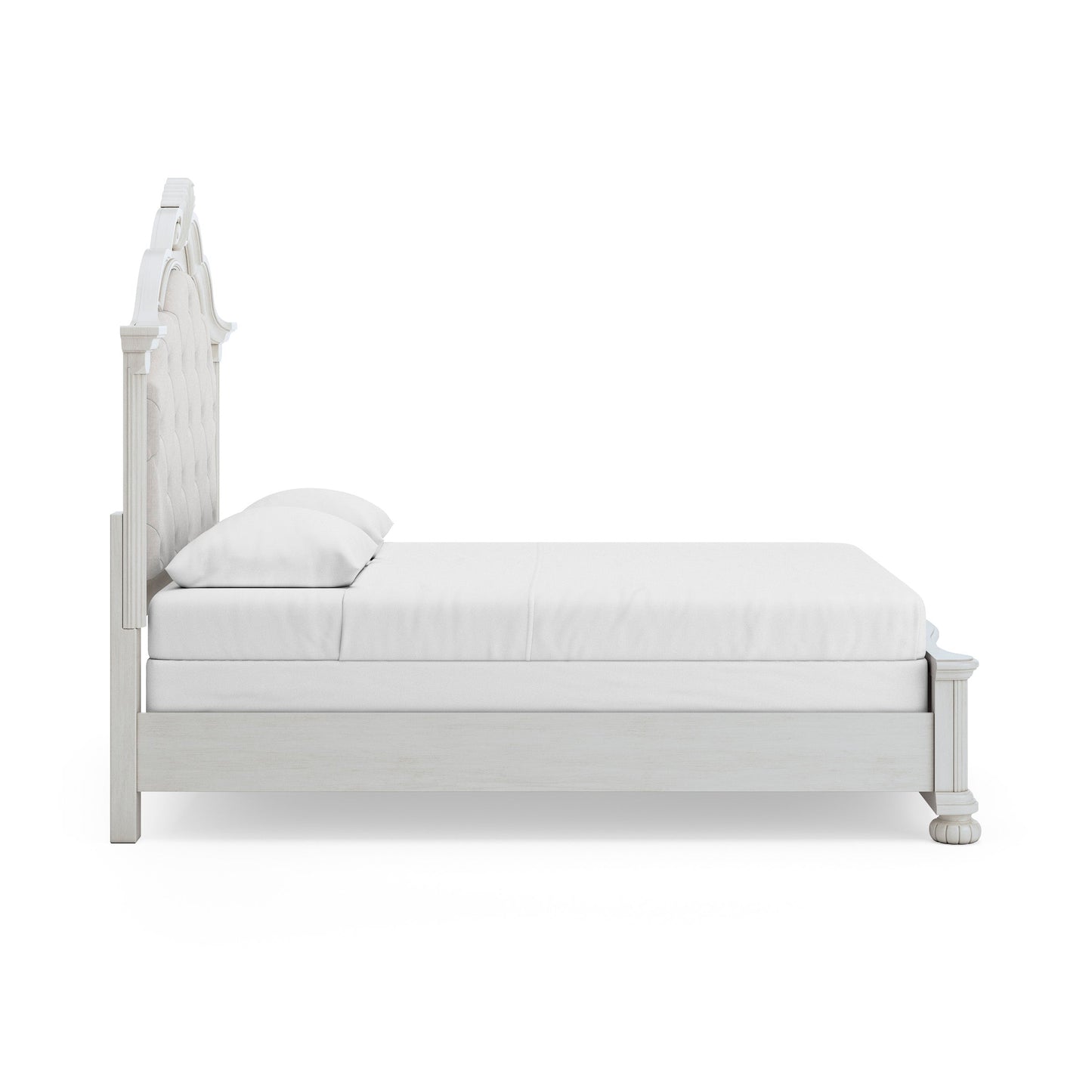 Montelaine Antique White Upholstered Panel Bedroom Set B795