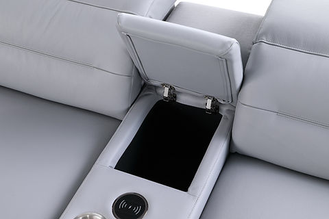 Nexus Light Blue POWER Reclining Sectional MI-1260