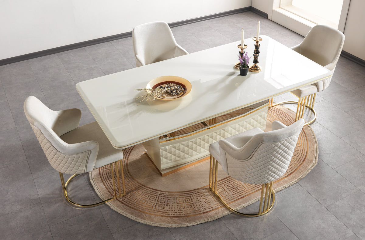 Anica Ivory 7pc Dining Room Set