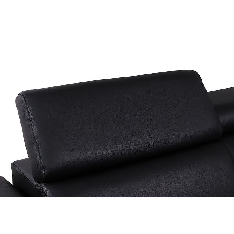 Picasso Black 3-POWER  Leather Match 7pc Sectional  MI631