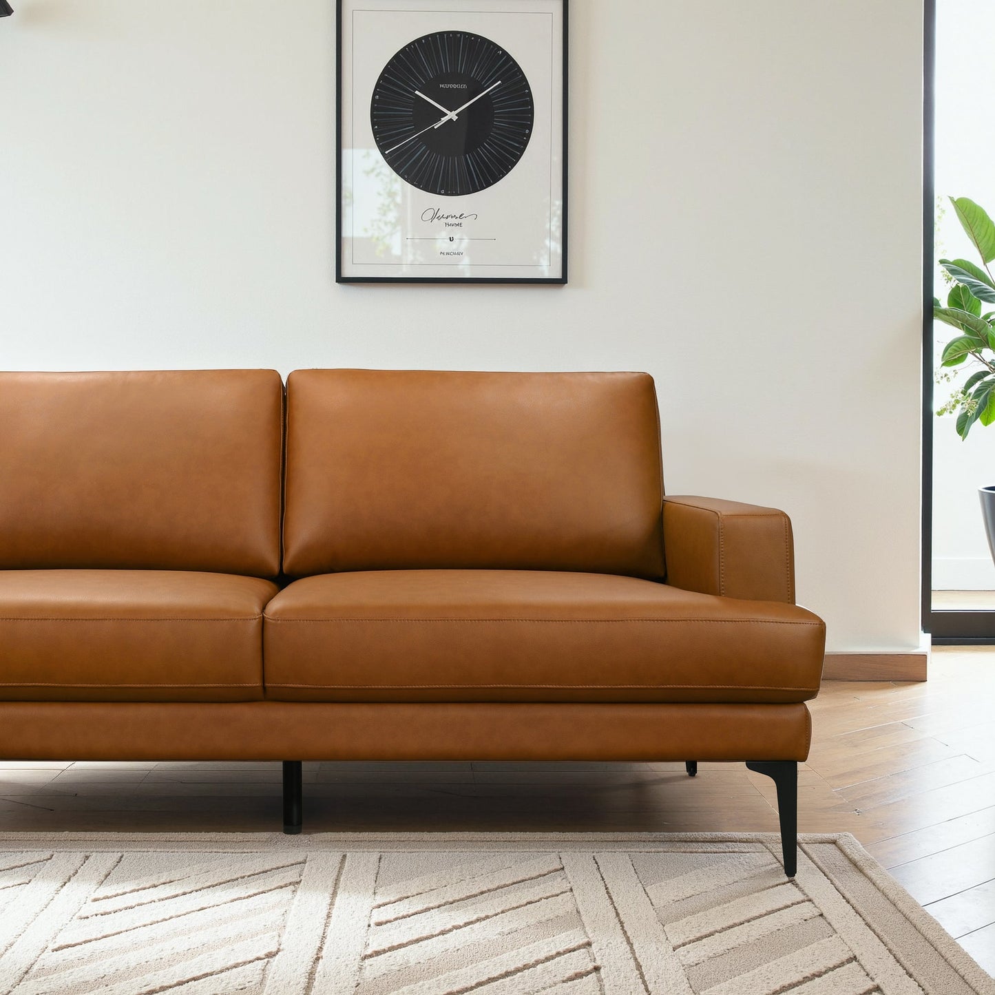 Bristol Durable Vegan Leather Left-Facing Sectional Sofa