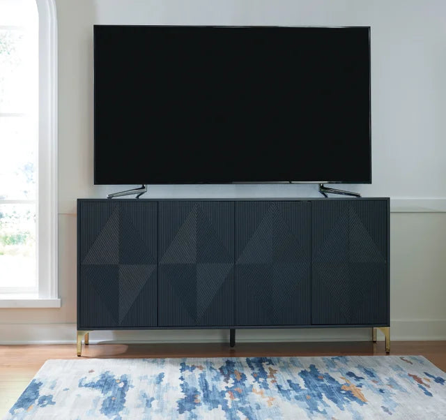Loirwick Dark Blue Accent Cabinet A4000677