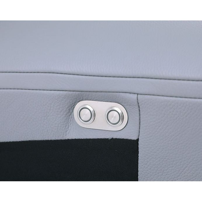 Picasso Light Blue 3-POWER  Leather Match 6pc Sectional  MI631