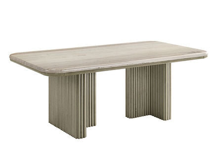 Adriana Grey Oak/Salmon 7pc MARBLE  Dining Set D1300