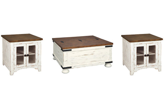 Wystfield White/Brown Coffee Table and 2 End Tables T459