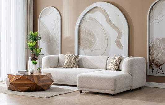 Lyna Ivory 2pc 105" RAF Sectional