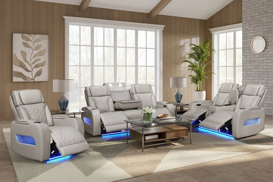 Dubai Sand POWER/LED/BLUETOOTH SPEAKERS 3pc Reclining Set