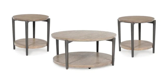 Dyonton Light Grayish Brown 3pc Coffee Table Set T574
