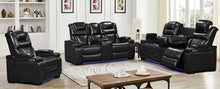 Load image into Gallery viewer, Woodland Black POWER/LED 3pc Reclining Set