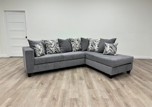 Charcoal Thick Fabric Sectional 110