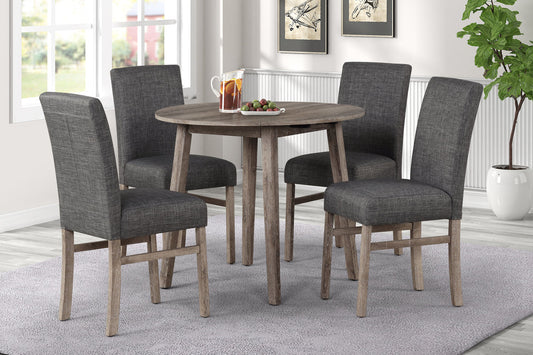 Rylan Brownish/Grey 5pc Round Dining Room Set 1212