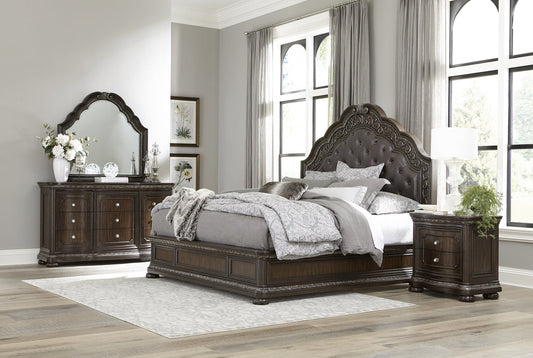 Beddington Dark Cherry Panel Bedroom Set 1407
