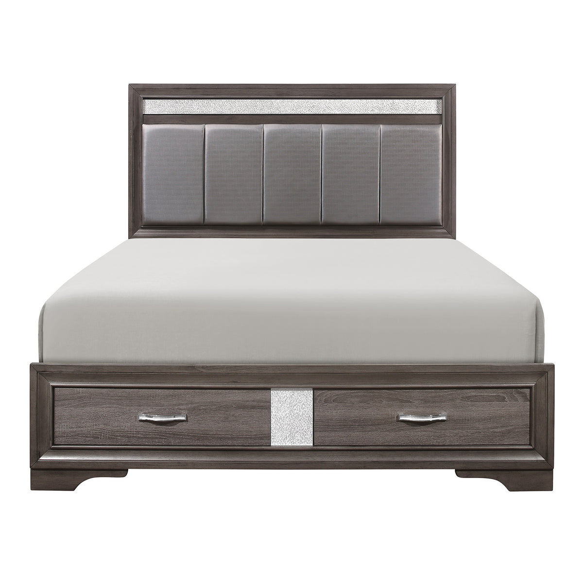 Luster Gray Upholstered Storage Platform Bedroom Set

1505