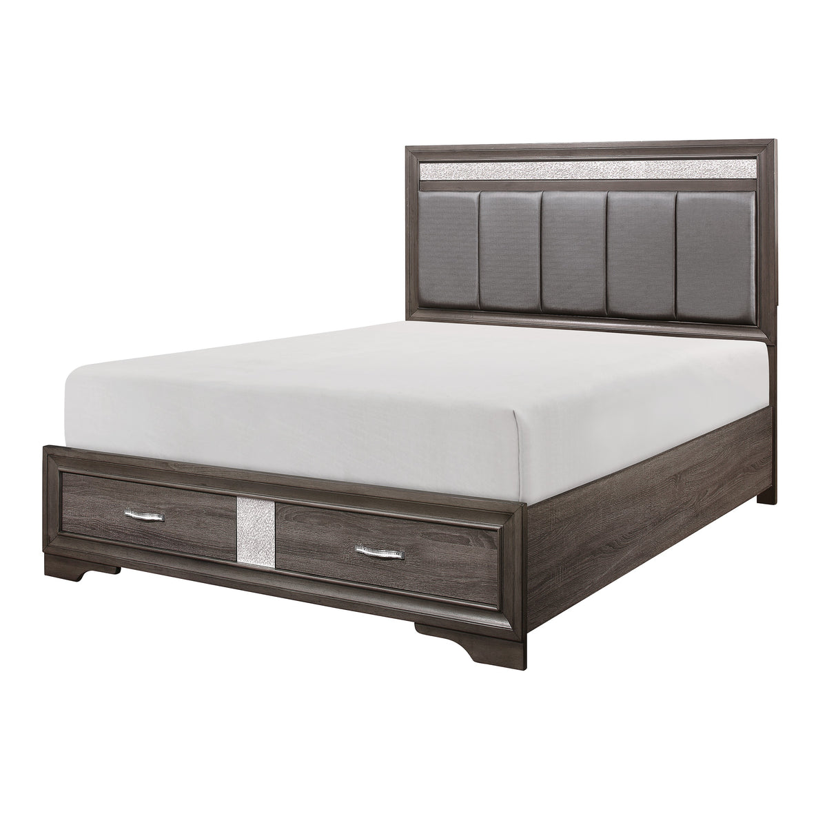 Luster Gray Upholstered Storage Platform Bedroom Set

1505